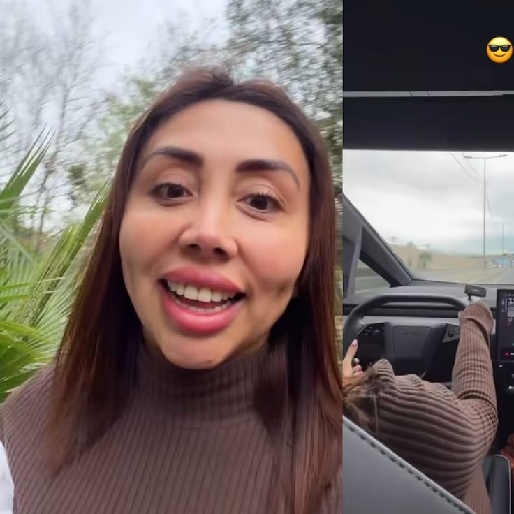 “Aunque la mona se vista de seda...”: funan a Naya Fácil por indignante conducta al volante de su Cybertruck