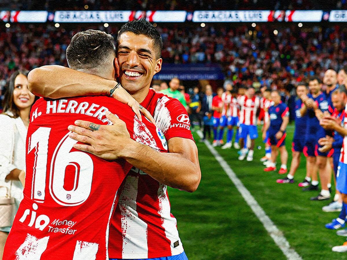 Ambos llegaron hasta las lágrimas: Héctor Herrera y Luis Suárez se despidieron del Atlético Madrid