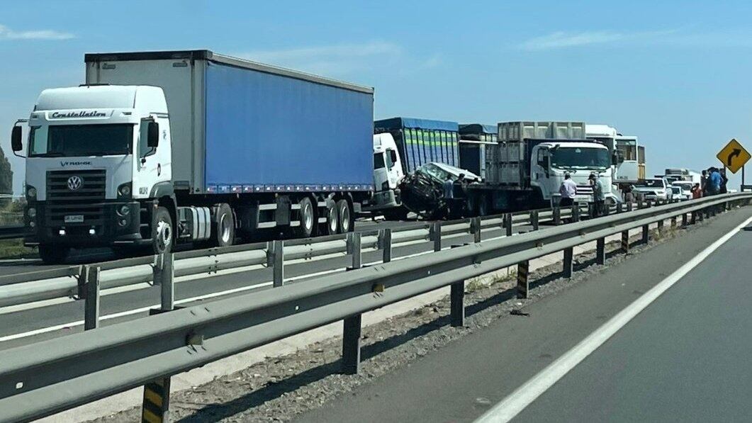 Accidente múltiple en Ruta 5 Sur en Paine