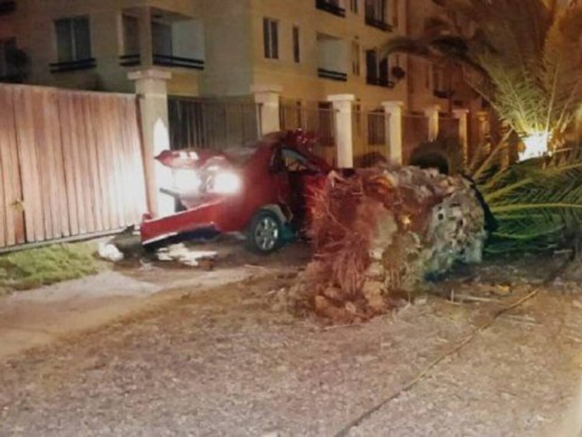 Dos personas muertas dejó persecución policial en La Serena: impactaron contra una palmera