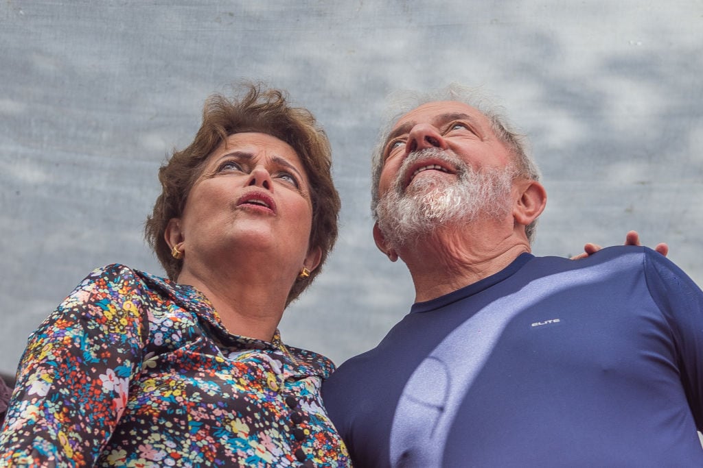 Lula junto a Dilma en un acto en Sao Bernardo do Campo