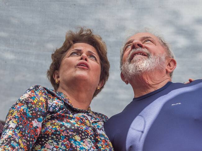 Lula junto a Dilma en un acto en Sao Bernardo do Campo