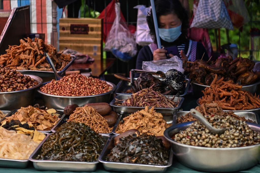 El mercado de alimentos de la ciudad de Wuhan