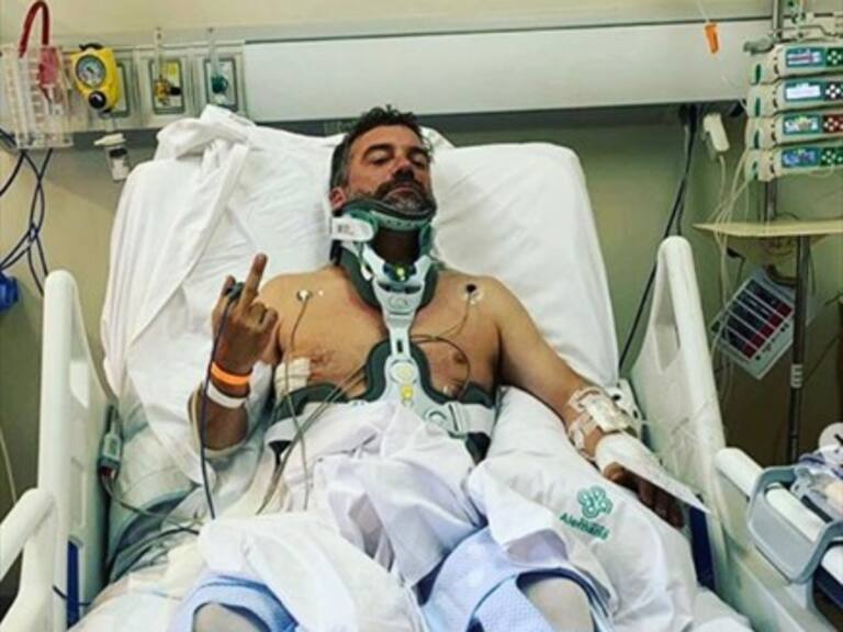 Diego Muñoz fue dado de alta a 11 días de brutal accidente y compartió imágenes del proceso