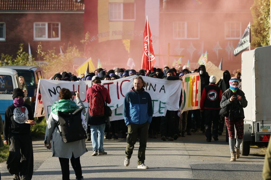 Ecologistas protestan contra la ampliación de una mina en Lützerath