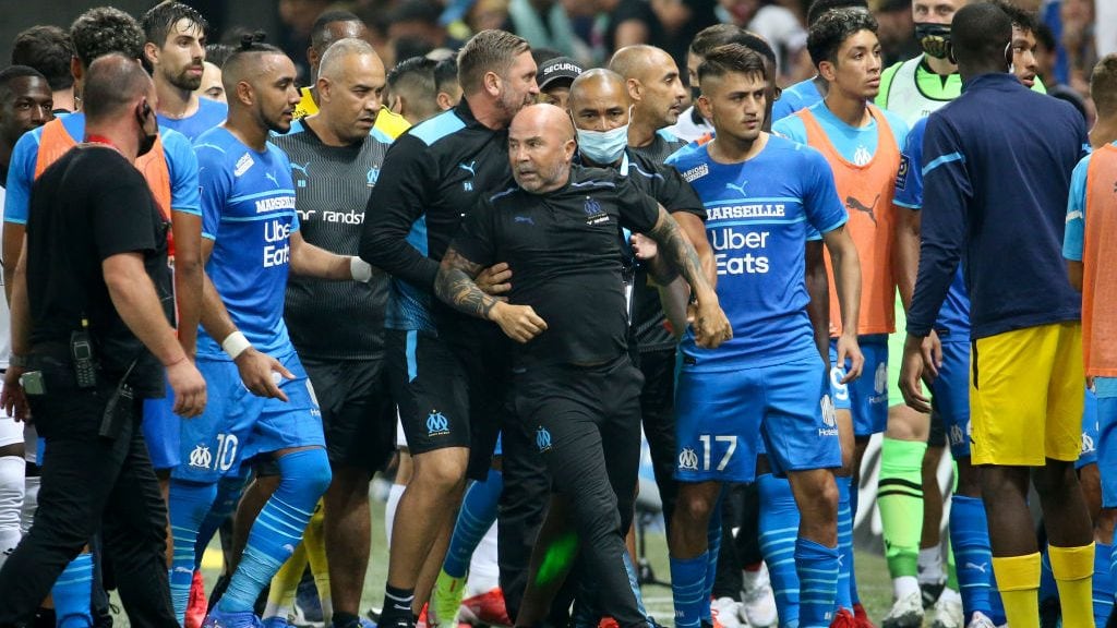 Caos en Francia: Sampaoli protagonizó pelea en plena cancha durante partido de la Ligue 1