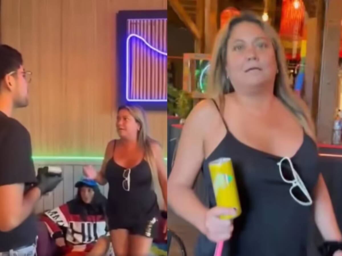 Con insultos y golpes a trabajadores: captan violenta reacción de Denisse Campos en bar en Viña del Mar