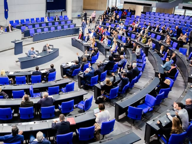 Una sesión en el Bundestag, el parlamento federal de Alemania, que se desarrolla en la ciudad de Berlín