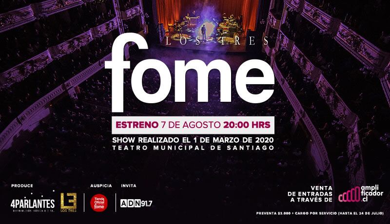 Los Tres presentan fome en amplificador.cl