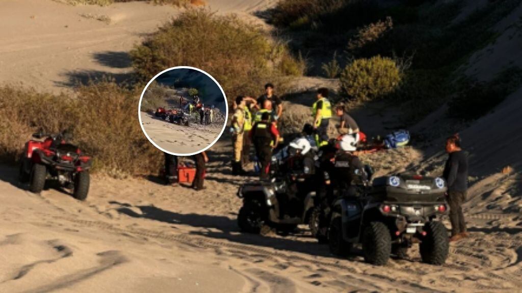 Accidente en cuatrimoto en Dunas de Ritoque deja un fallecido y una mujer en estado grave