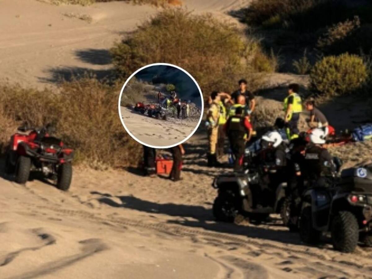 Accidente en cuatrimoto en Dunas de Ritoque deja un fallecido y una mujer en estado grave