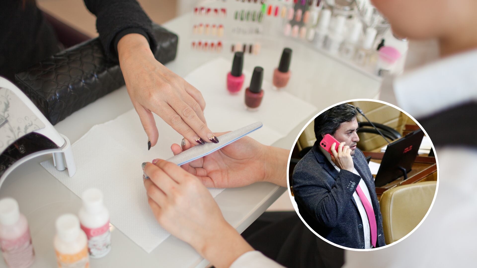Diputado Mauricio Ojeda, arista manicure