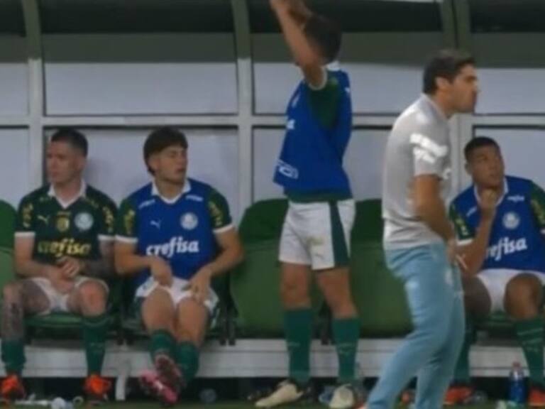 Insólito: árbitro tuvo que revisar el VAR para echar al técnico del Palmeiras por gesto obsceno