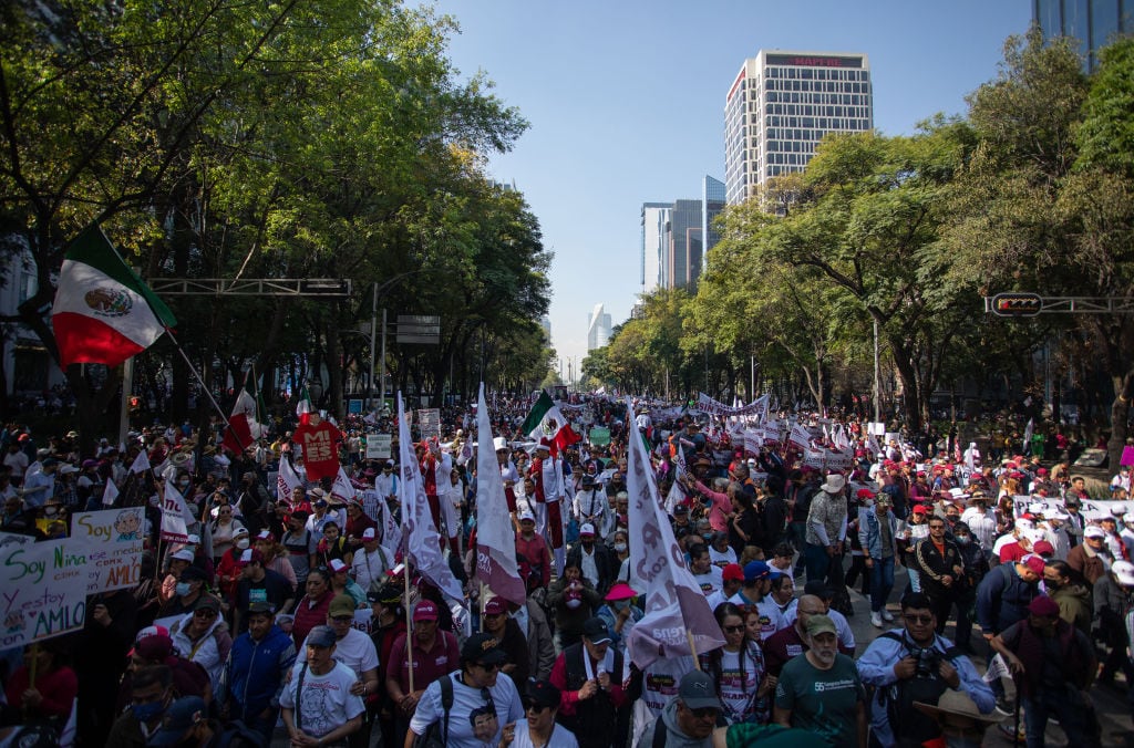 La masiva marcha a favor del gobierno en la capital de México