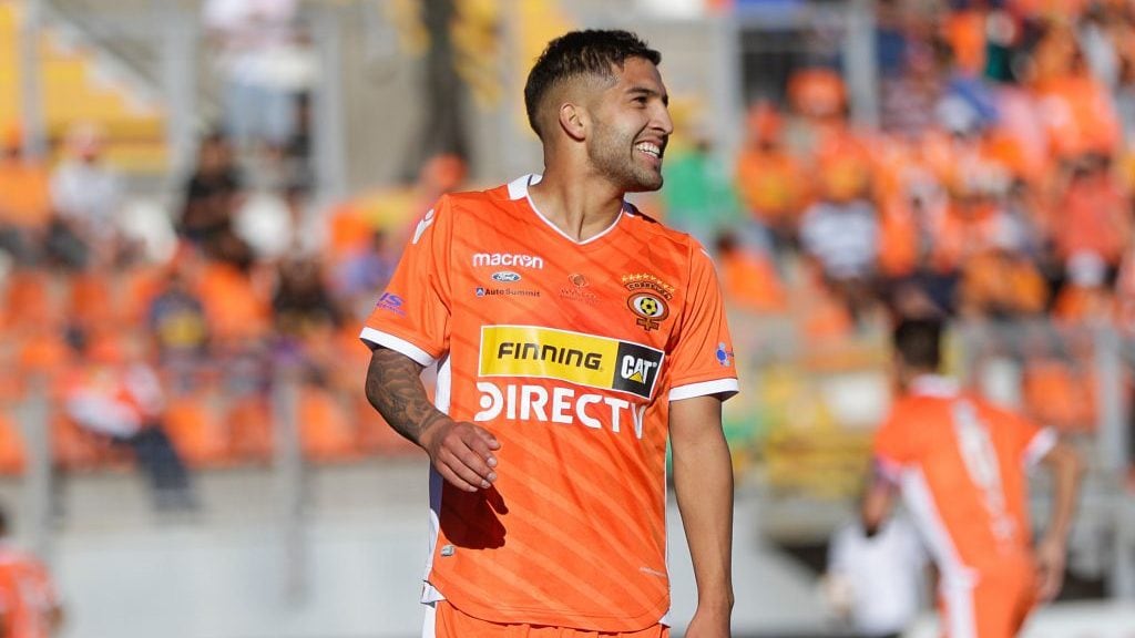 28 DE ABRIL DE 2019/CALAMAIgnacio Jara, durante el partido valido por la fecha 10 del Campeonato Nacional de Primera B 2019, entre Cobreloa y Santiago Wanderers, disputado en el Estadio Zorros del Desierto.
FOTO: JUAN RICARDO/AGENCIAUNO