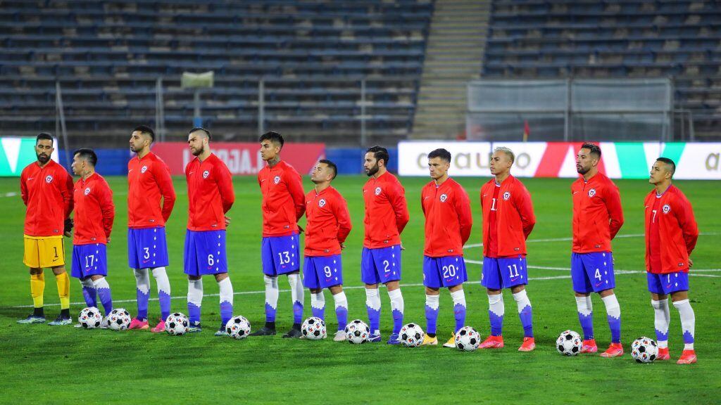 08 DE JUNIO DE 2021/SANTIAGOJugadores de la Seleccin Chilena, durante el partido valido por las Clasificatorias al Mundial de Qatar 2022, entre las selecciones nacionales de Chile vs Bolivia, disputado en el Estadio San Carlos de Apoquindo.
FOTO: SEBASTIAN ORIA/AGENCIAUNO