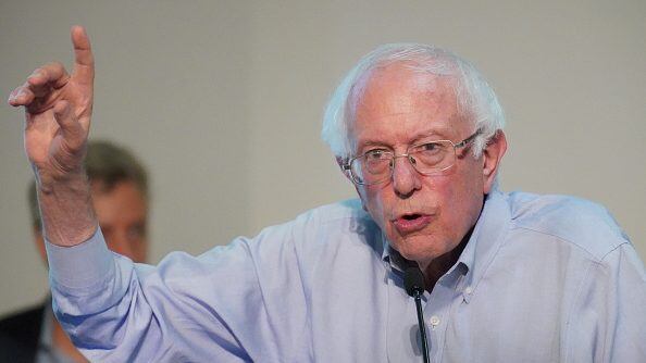 US Senator Bernie Sanders speaking during a rally to Save London's Public Transport, at TUC Congress House, London. Picture date: Wednesday August 31, 2022. (Photo by Jonathan Brady/PA Images via Getty Images)