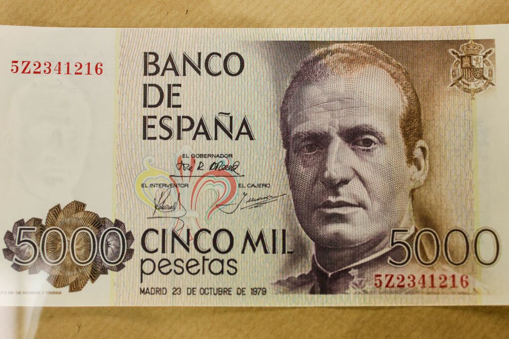 Un billete que conmemora al rey benemérito de España
