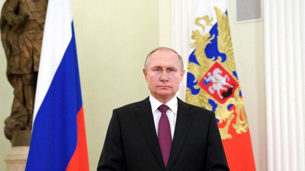Vladimir Putin en un acto oficial en el Kremlin