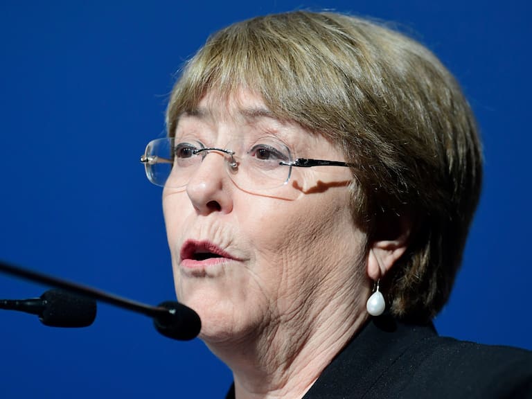 United Nations High Commissioner for Human Rights Michelle Bachelet delivers a speech during the event &quot;We Dare&quot;: Children and Youth vs. Climate Change within the UN Climate Change Conference COP25 at the &#039;IFEMA - Feria de Madrid&#039; exhibition centre, in Madrid, on December 9, 2019. - The COP25 summit opened on December 2 with a stark warning from the UN about the &quot;utterly inadequate&quot; efforts of the world&#039;s major economies to curb carbon pollution, in Madrid, after the event&#039;s original host Chile withdrew last month due to deadly riots over economic inequality. (Photo by CRISTINA QUICLER / AFP) (Photo by CRISTINA QUICLER/AFP via Getty Images)