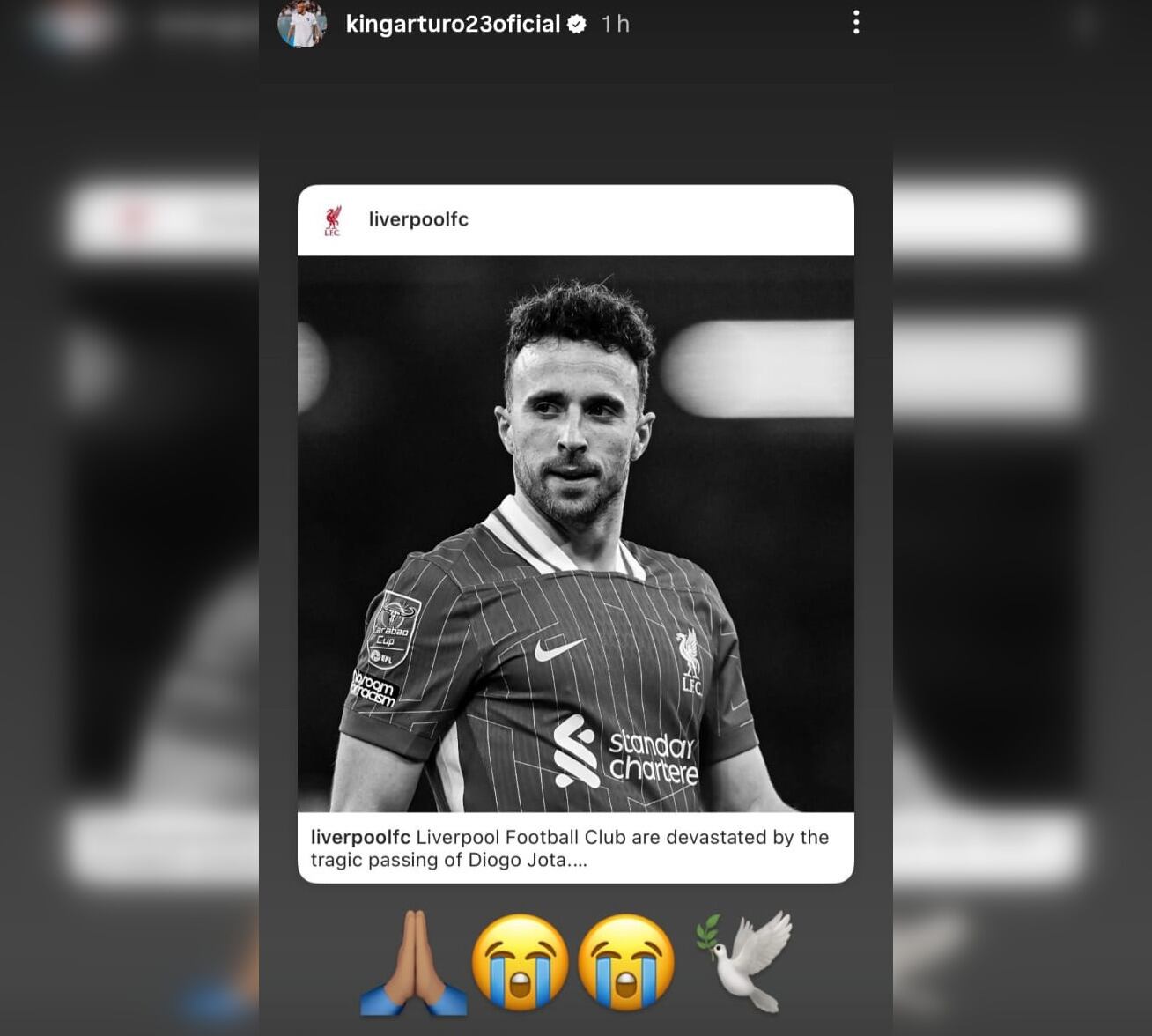 Arturo Vidal vía Instagram