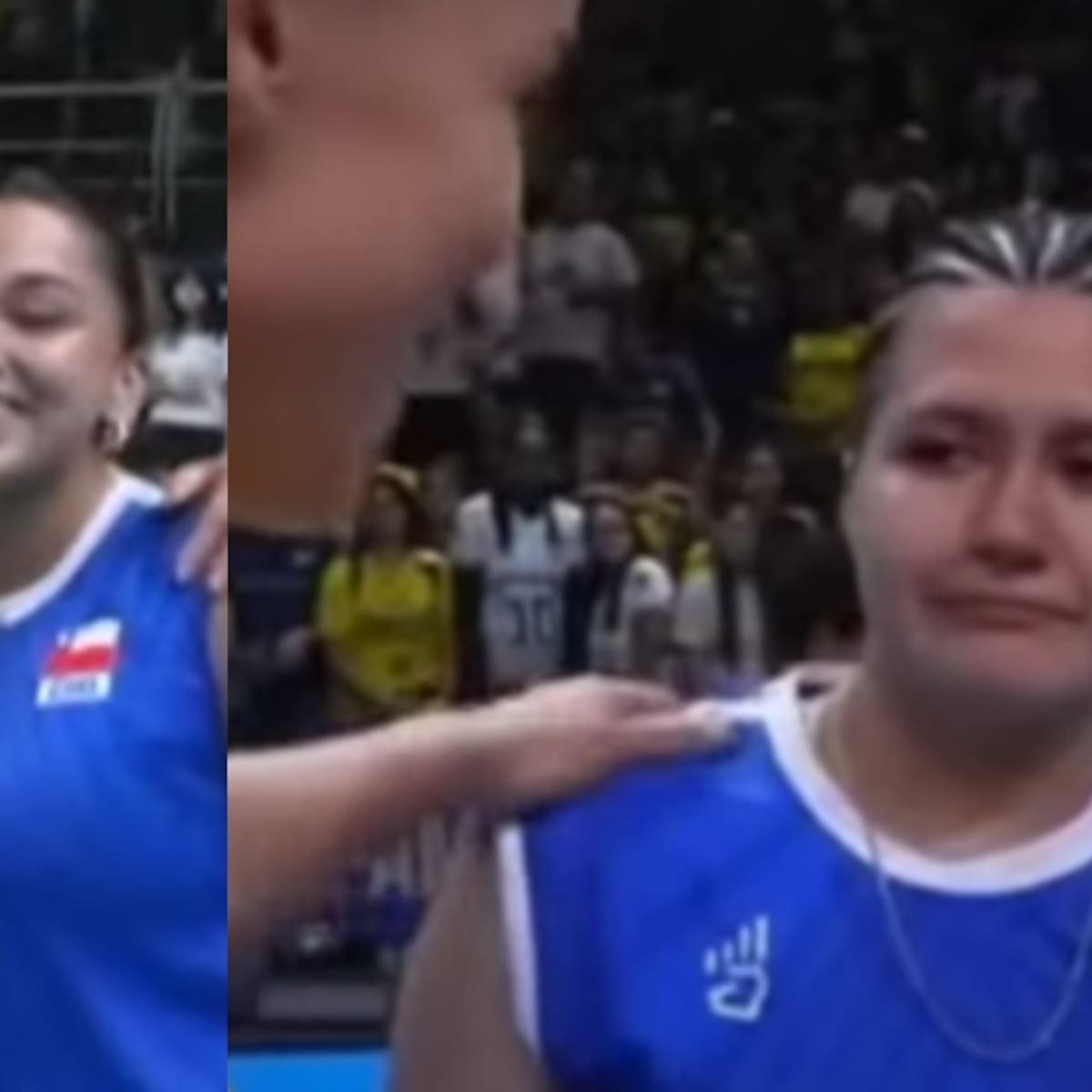 Llorando de emoción: el emotivo momento de las seleccionadas chilenas de voleibol con una figura de Brasil