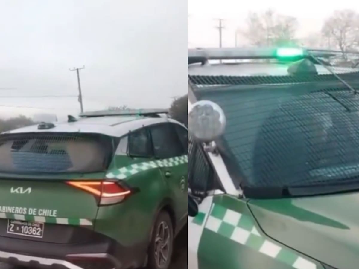 Carabineros son grabados durmiendo dentro de patrulla en plena calle de Paillaco: “Estaba en plena carretera, chofer y piloto”