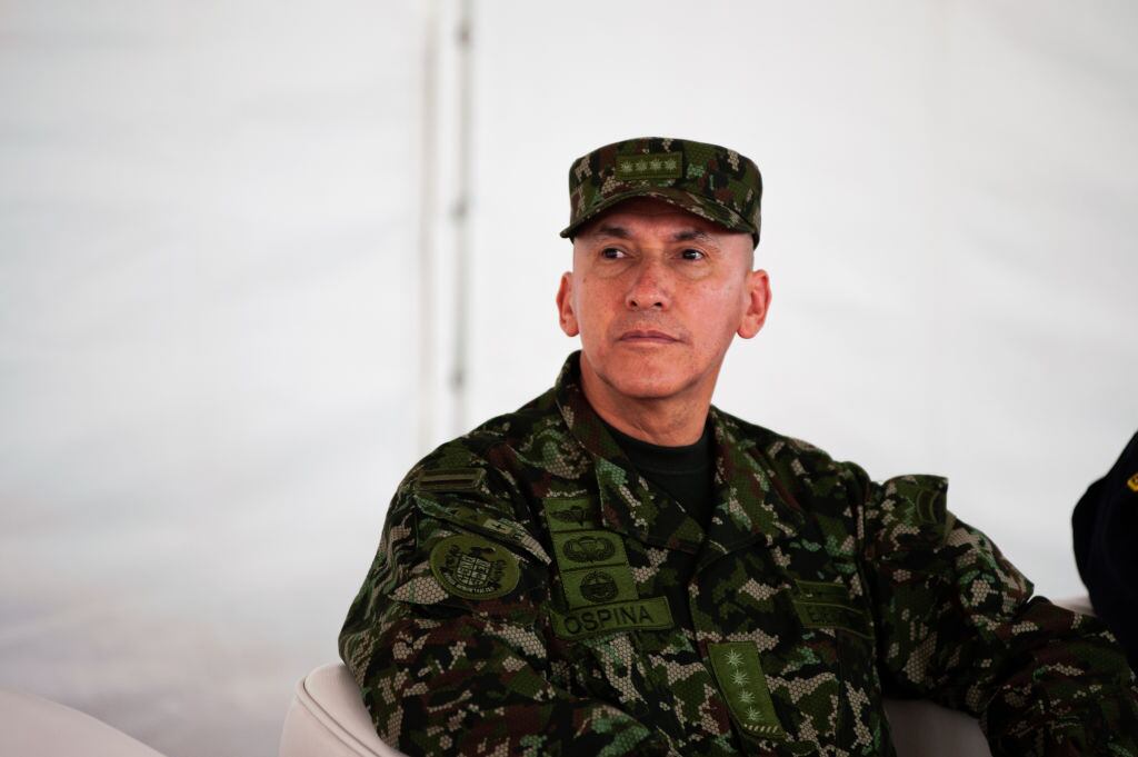 El jefe del Ejército de Colombia, Luis Ospina, en un evento del gobierno