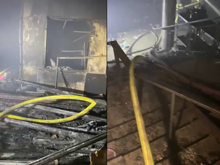 Destrucción total: así quedó bodega tras el incendio en galería de Santiago Centro