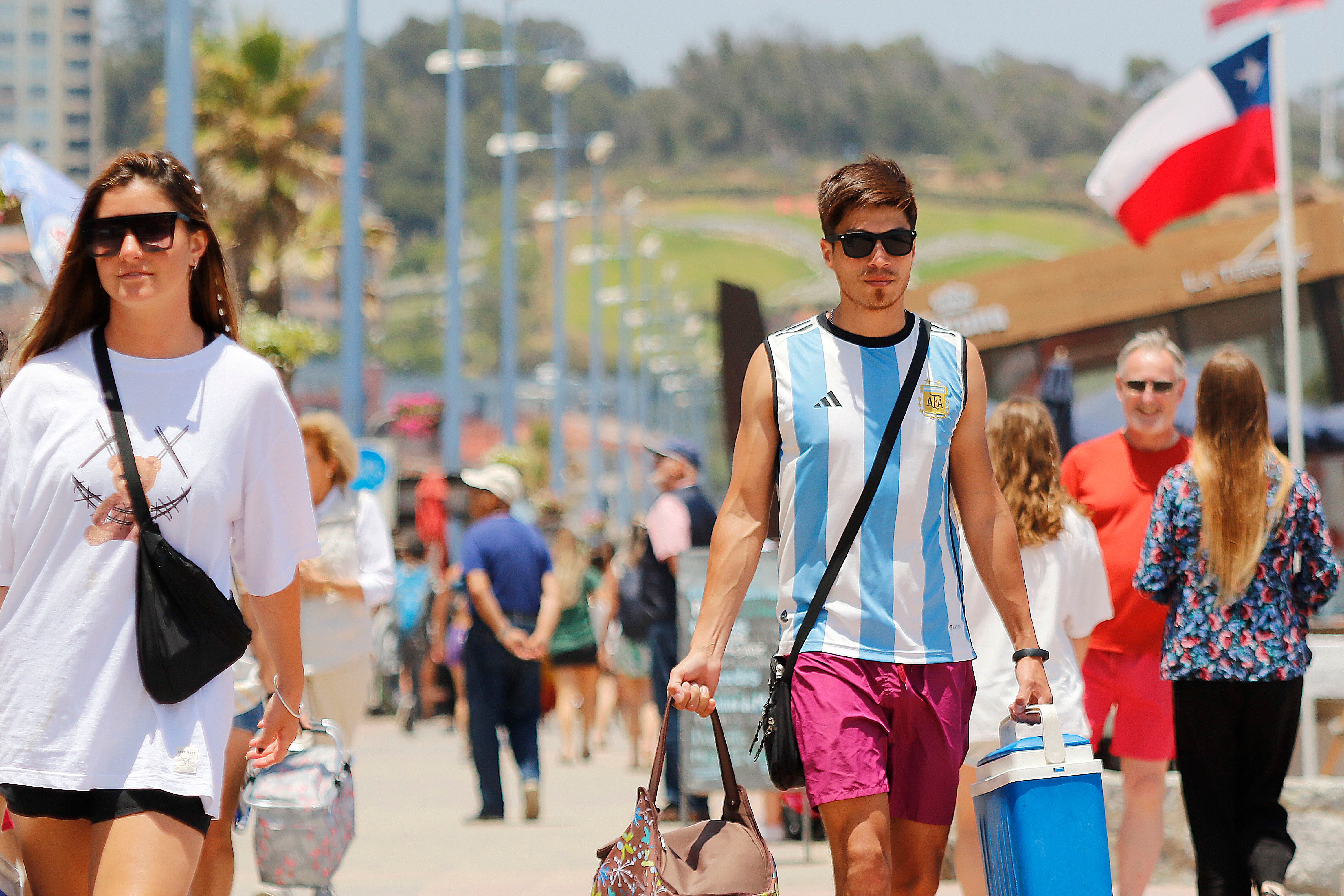 Turistas argentinos en Viña del Mar, Chile.