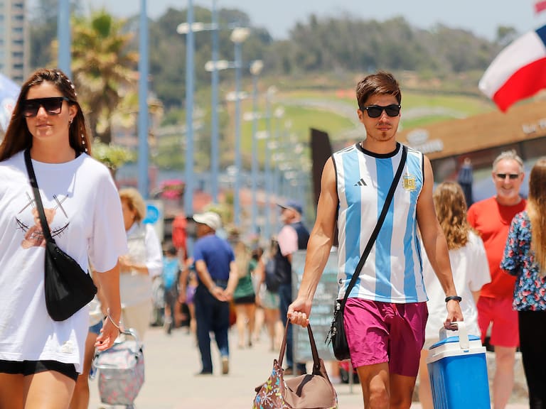 Turistas argentinos en Viña del Mar, Chile.