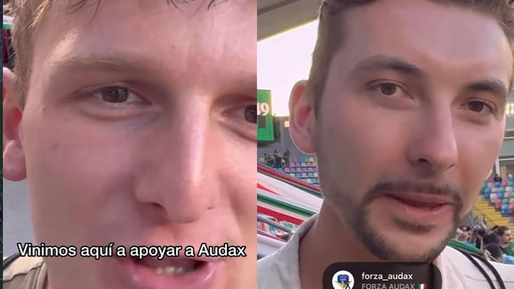 Inusual presencia europea: hinchas polacos sorprenden alentando a Audax Italiano en La Florida