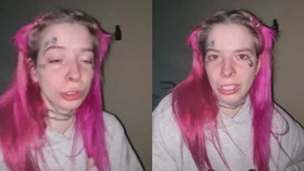 Usuaria de TikTok llorando