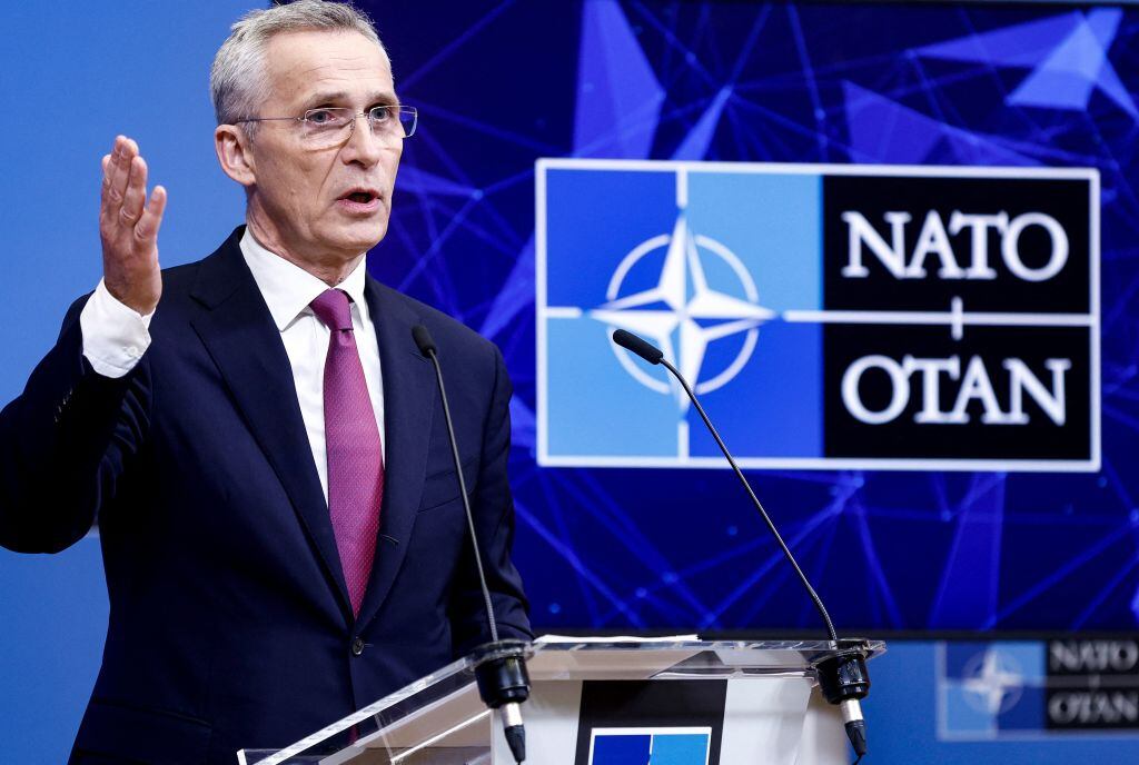 El secretario general de la OTAN Jens Stoltenberg ante la prensa