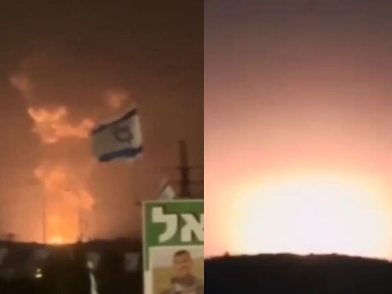 Reportan gigantesca explosión con forma de hongo en fábrica de misiles de Israel: fuentes oficiales aseguran “prueba planificada”
