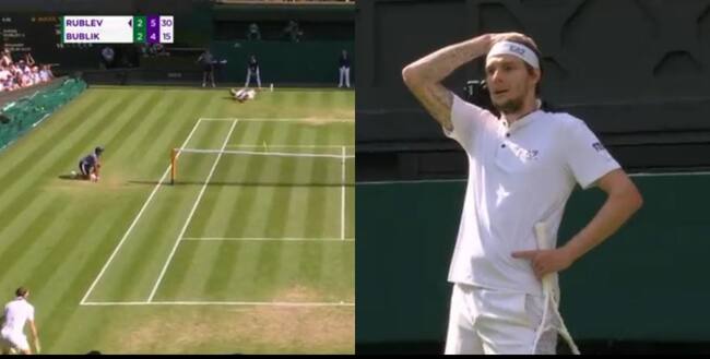 Su rival no lo podía creer: el descomunal punto de Andrey Rublev que desató la algarabía en Wimbledon