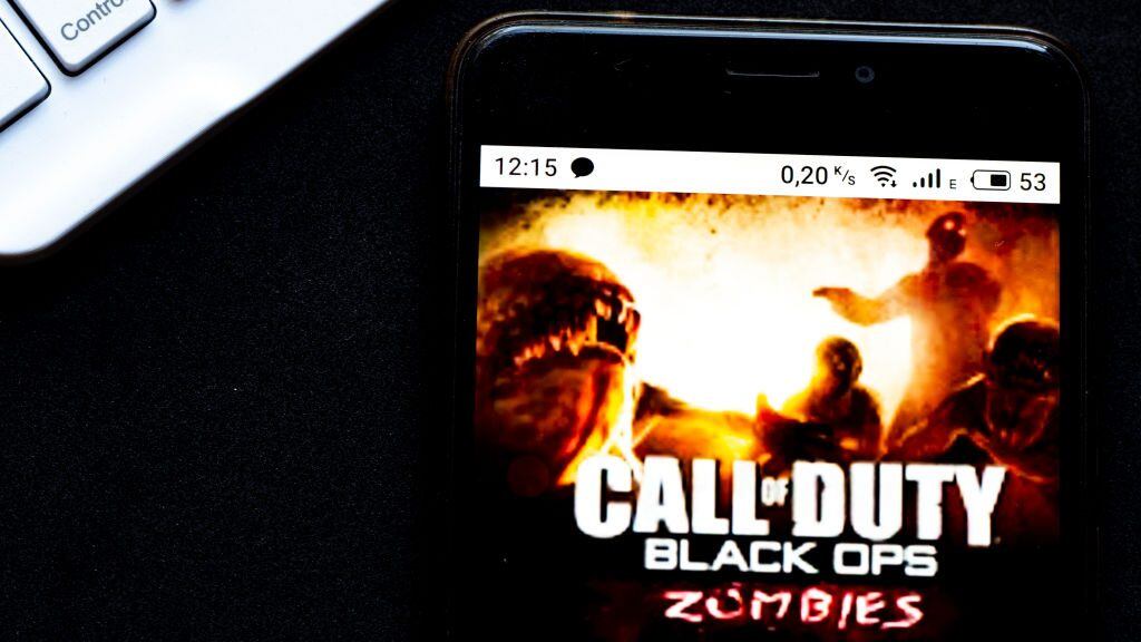 UKRAINE - 2020/10/27: In this photo illustration a Call of Duty: Black Ops - Zombies Video game logo seen displayed on a smartphone. (Photo Illustration by Igor Golovniov/SOPA Images/LightRocket via Getty Images)