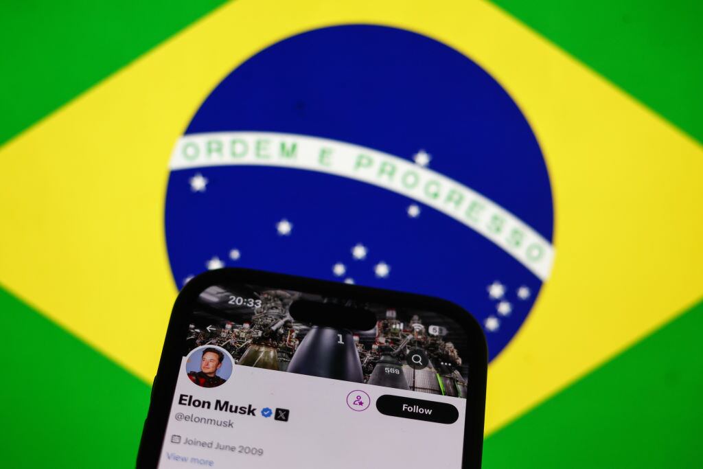Imagen ilustrativa de la disputa entre la justicia de Brasil y la red social X de Elon Musk
