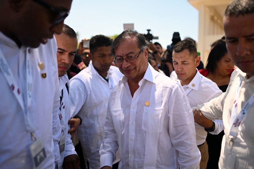 El presidente de Colombia Gustavo Petro en un evento en Santo Domingo