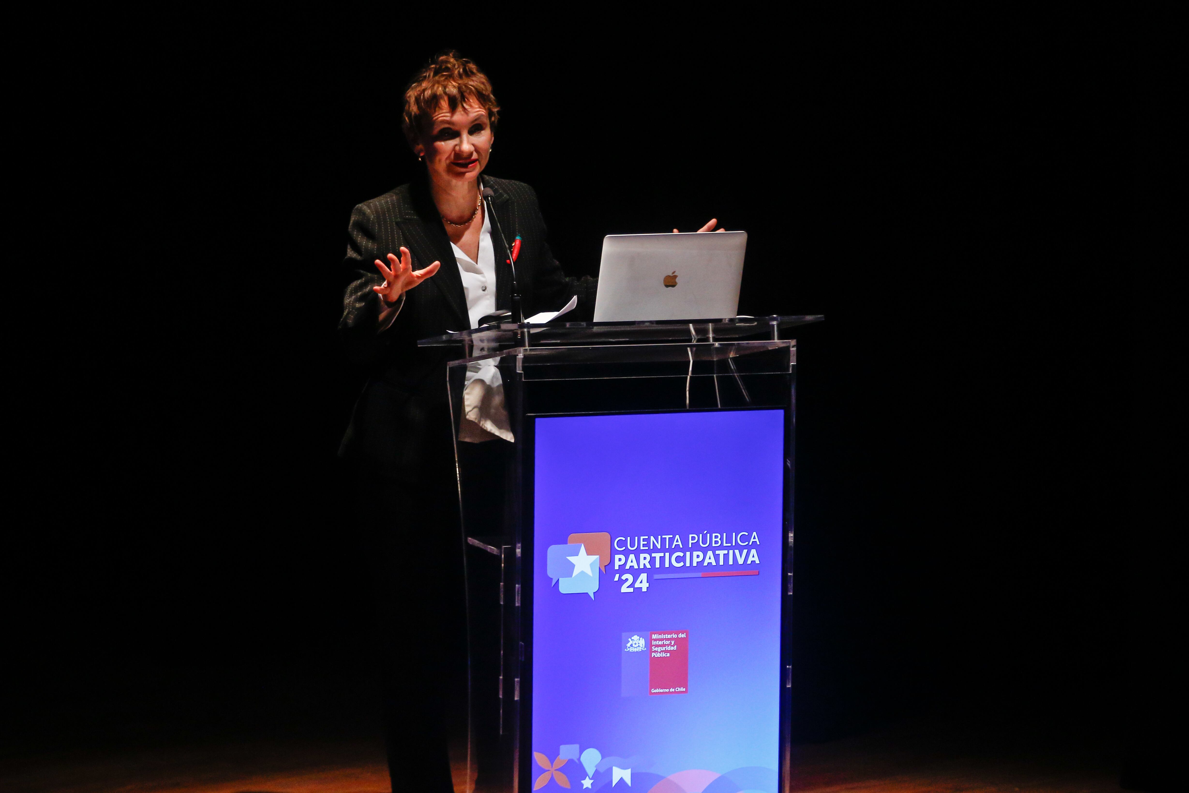 Agencia Uno | La ministra del Interior, Carolina Tohá, presenta la Cuenta Pública Participativa 2024 de la cartera