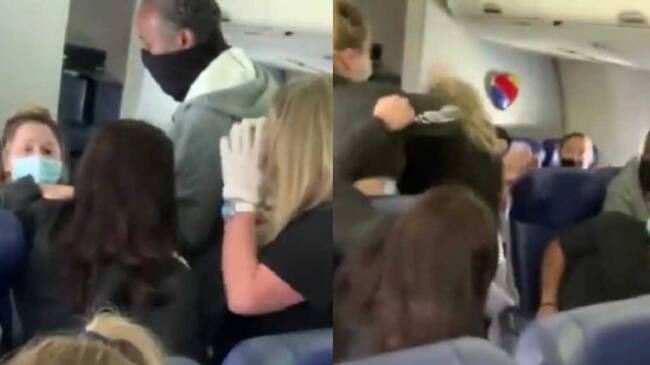 Mujer golpea a azafata en pleno vuelo