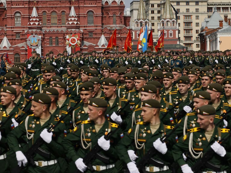 El Ejército de Rusia celebra en la Plaza Roja de la ciudad de Moscú el Día de la Victoria sobre el triunfo en la Segunda Guerra Mundial