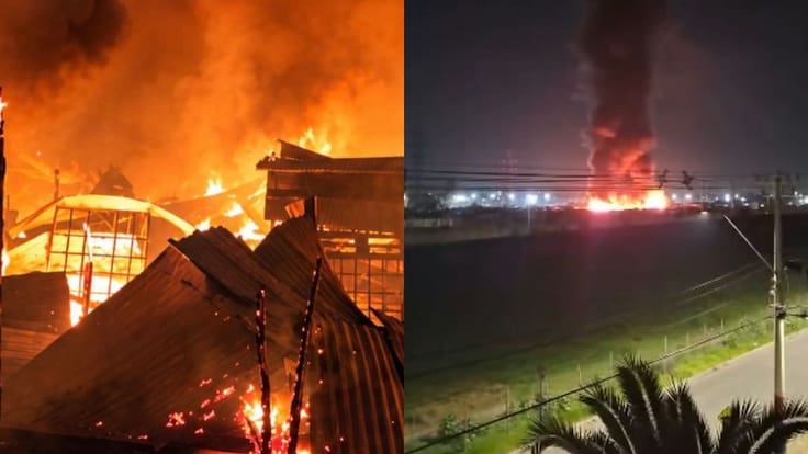 Incendio de gran magnitud afecta campamento en Maipú y Cerrillos: emergencia fue declarada tercera alarma