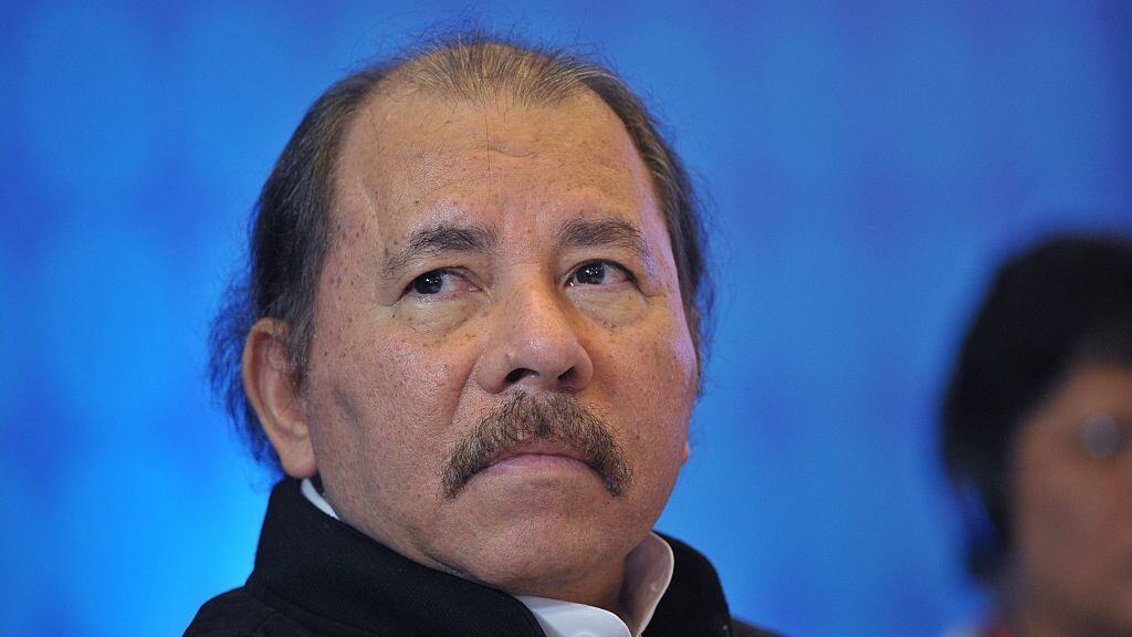 Nicaraguan President Daniel Ortega attends a meeting with members of the Central American Integration System (SICA) in a hotel in Panama City on April 10, 2015, in the framework of the VII Americas Summit. AFP PHOTO/MANDEL NGAN (Photo credit should read MANDEL NGAN/AFP via Getty Images)