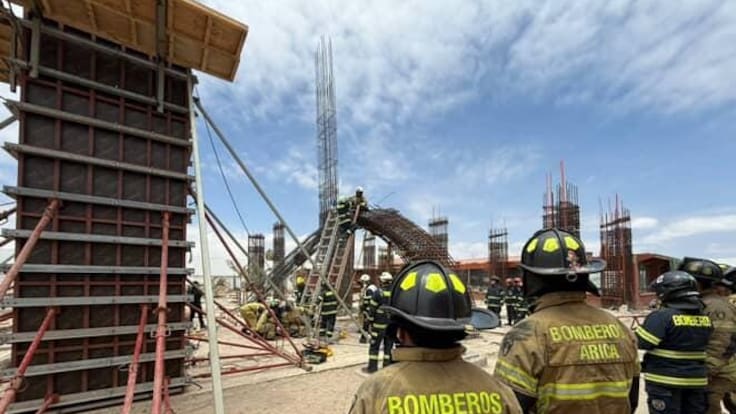 Tragedia en construcción de Arica: colapso de estructura deja un trabajador muerto y otro herido