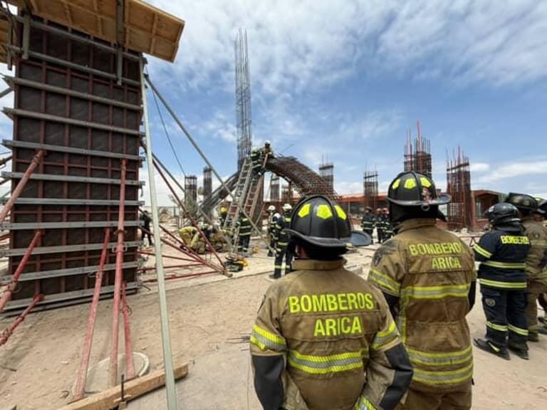 Tragedia en construcción de Arica: colapso de estructura deja un trabajador muerto y otro herido