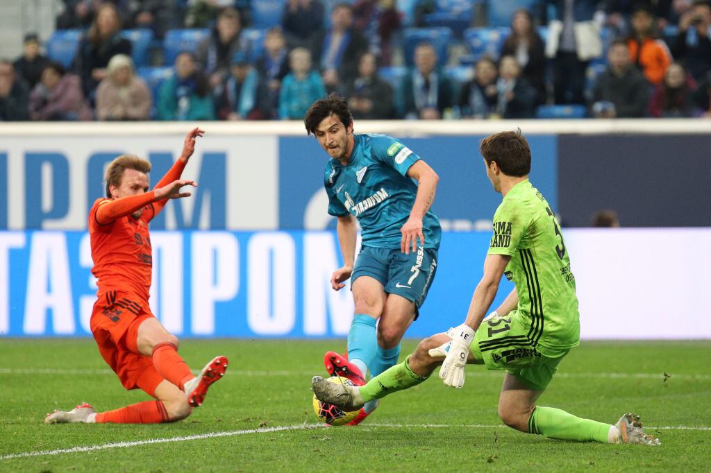 Zenit versus Ural en la Premier League de Rusia