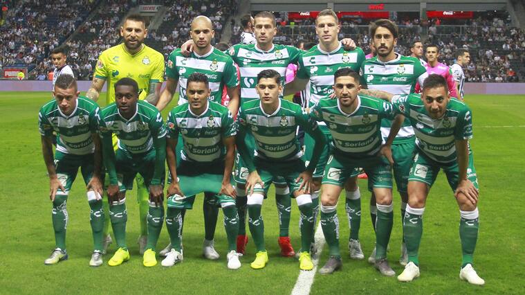 MONTERREY, MEXICO - ABRIL 14: Fotografia de grupo del equipo del Santos durante el juego de la jornada 14 del torneo Clausura 2019 de la Liga Bancomer MX en el estadio Bancomer BBVA el 14 de Abril de 2019 en Monterrey, Mexico FOTO: ANGEL CERVANTES/JAM MEDIA/AGENCIAUNO