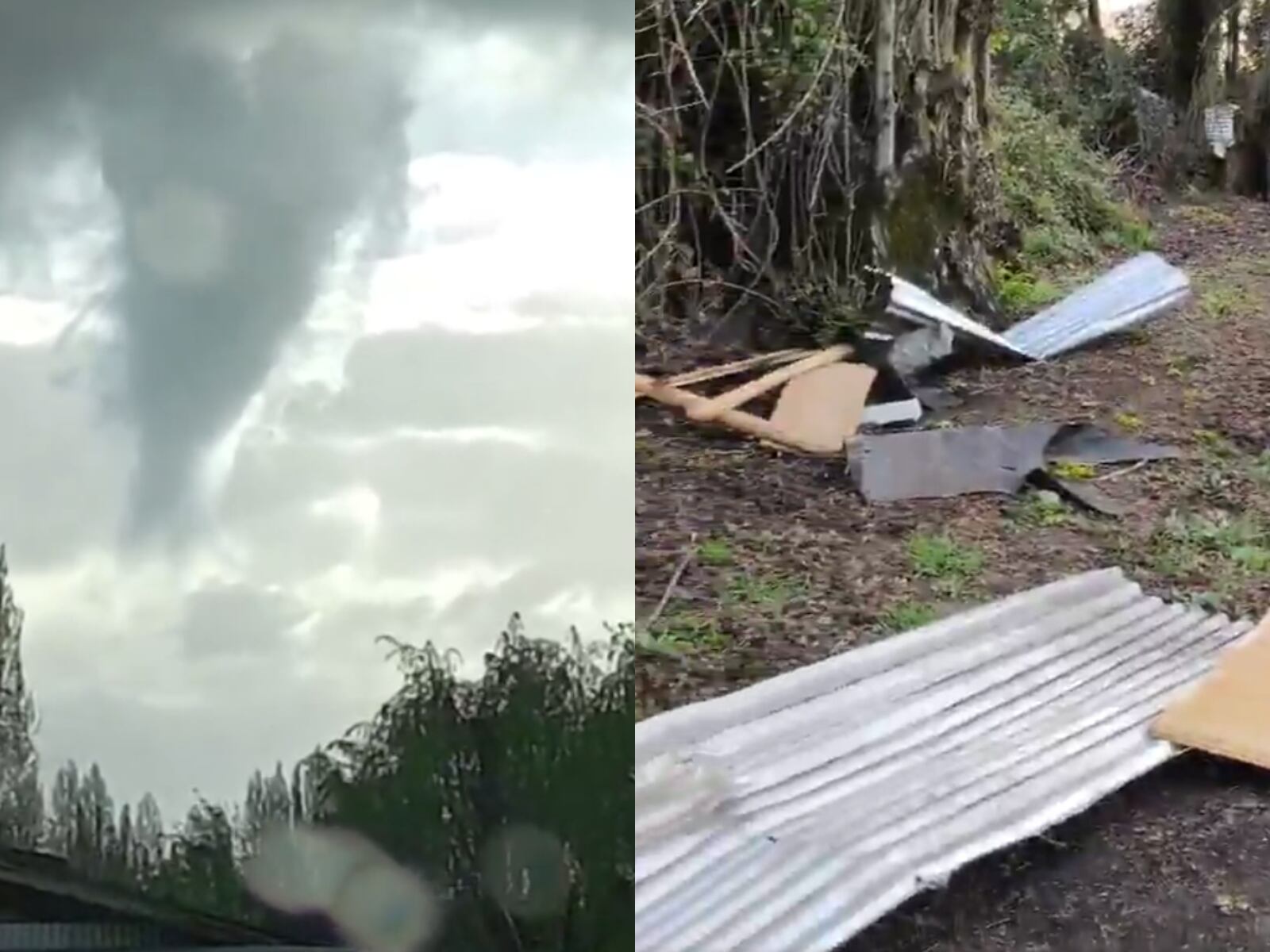 “Los mismos vecinos trataron...”: los relatos tras paso de tornado en Longaví que dejó casas dañadas
