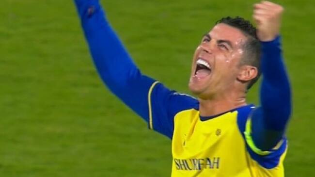 Cristiano Ronaldo anota dos goles contra el equipo del "Coto" Sierra